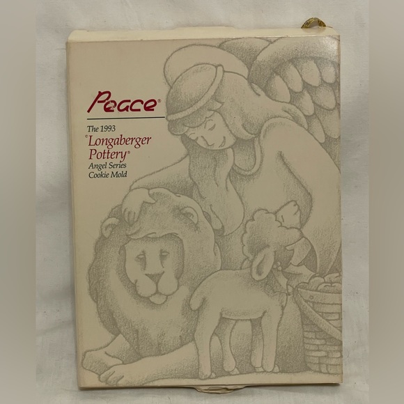Vintage Peace 1993 Longaberger Pottery Angel Series Cookie Mold - Picture 2 of 5